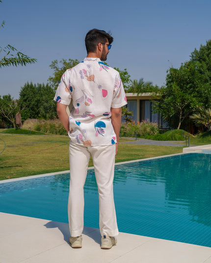 Percy - Half Sleeve Abstract Printed Shirt