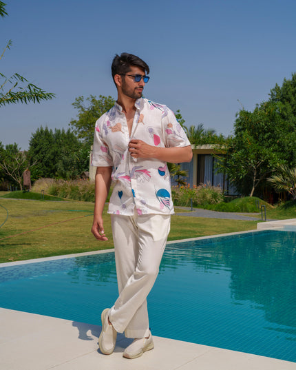 Percy - Half Sleeve Abstract Printed Shirt