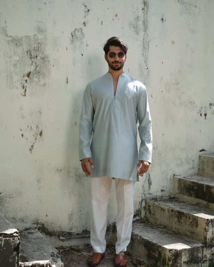 Men's Handcrafted Horse Motif Kurta - Ashva | Khadidhaga