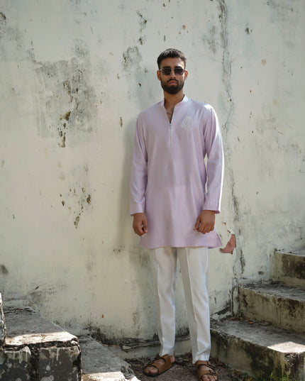 Men's Handcrafted Horse Motif Kurta - Ashva | Khadidhaga