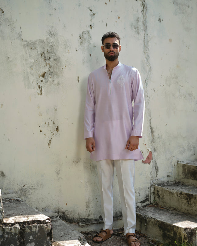 Men's Handcrafted Horse Motif Kurta - Ashva | Khadidhaga