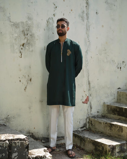 Men’s Keri Motif Kurta – Kacchi Keri (Handcrafted, 10 Colors) | Khadidhaga