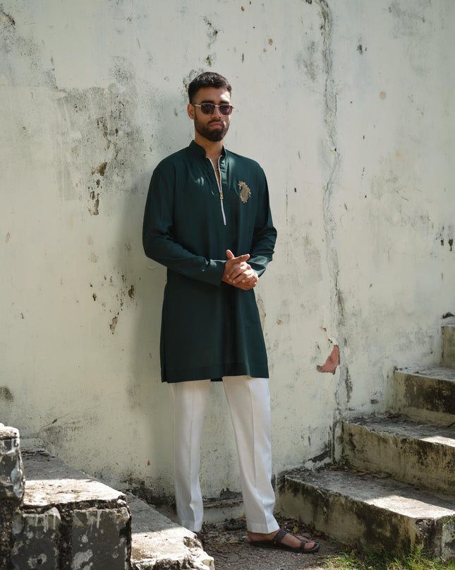 Men’s Keri Motif Kurta – Kacchi Keri (Handcrafted, 10 Colors) | Khadidhaga
