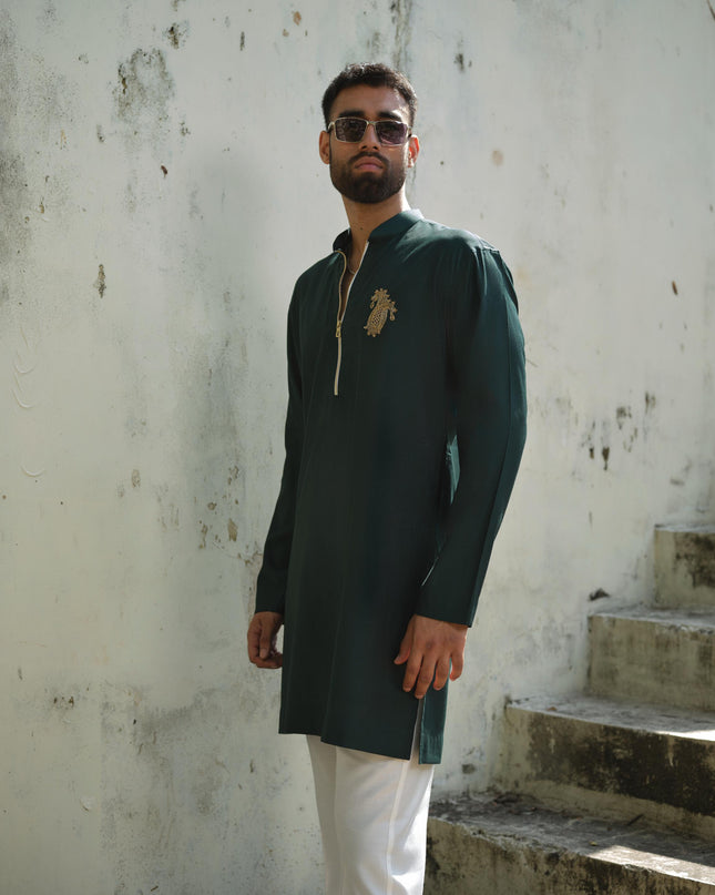 Men’s Keri Motif Kurta – Kacchi Keri (Handcrafted, 10 Colors) | Khadidhaga