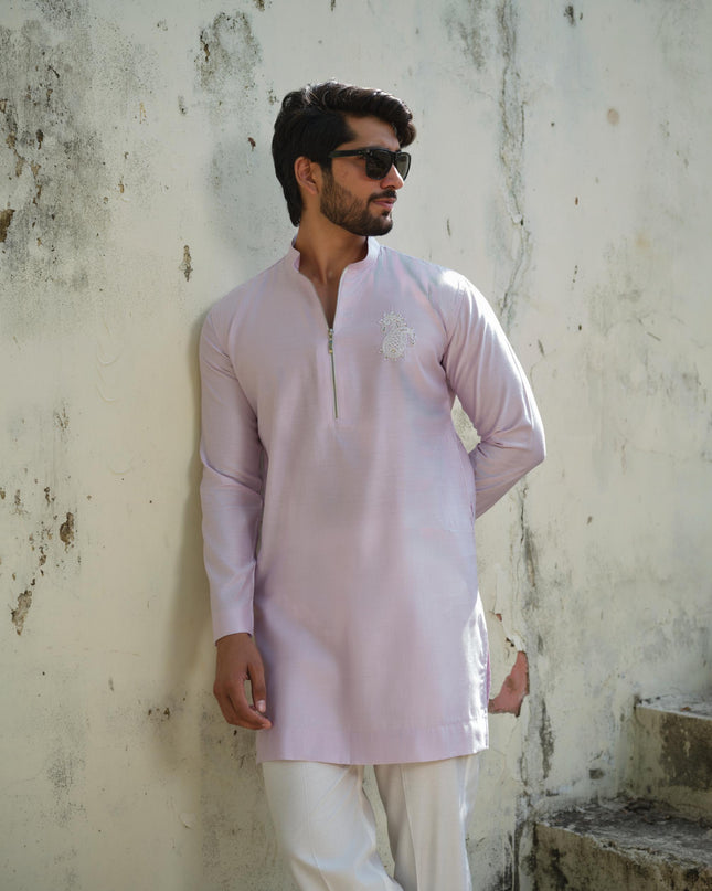 Men’s Keri Motif Kurta – Kacchi Keri (Handcrafted, 10 Colors) | Khadidhaga
