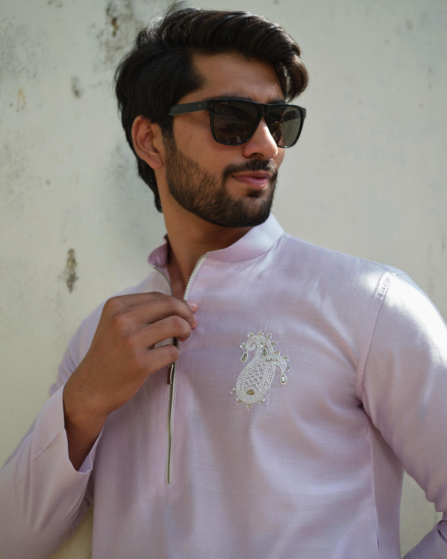 Men’s Keri Motif Kurta – Kacchi Keri (Handcrafted, 10 Colors) | Khadidhaga