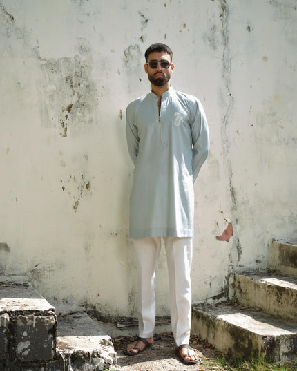 Men’s Keri Motif Kurta – Kacchi Keri (Handcrafted, 10 Colors) | Khadidhaga