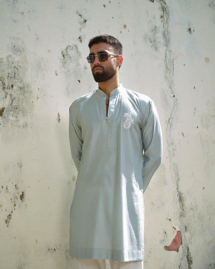 Men’s Keri Motif Kurta – Kacchi Keri (Handcrafted, 10 Colors) | Khadidhaga