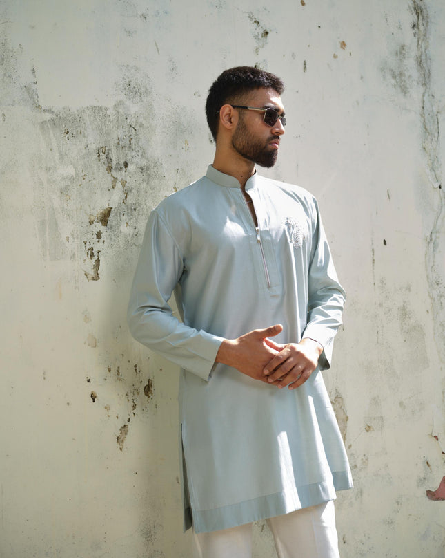 Men’s Keri Motif Kurta – Kacchi Keri (Handcrafted, 10 Colors) | Khadidhaga