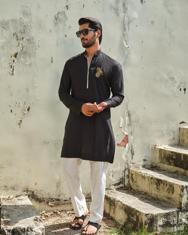 Men’s Keri Motif Kurta – Kacchi Keri (Handcrafted, 10 Colors) | Khadidhaga