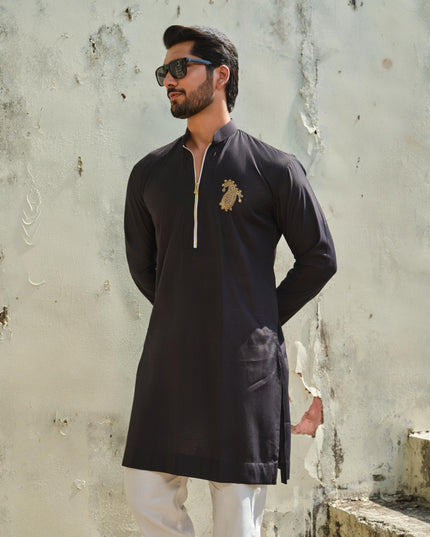 Men’s Keri Motif Kurta – Kacchi Keri (Handcrafted, 10 Colors) | Khadidhaga