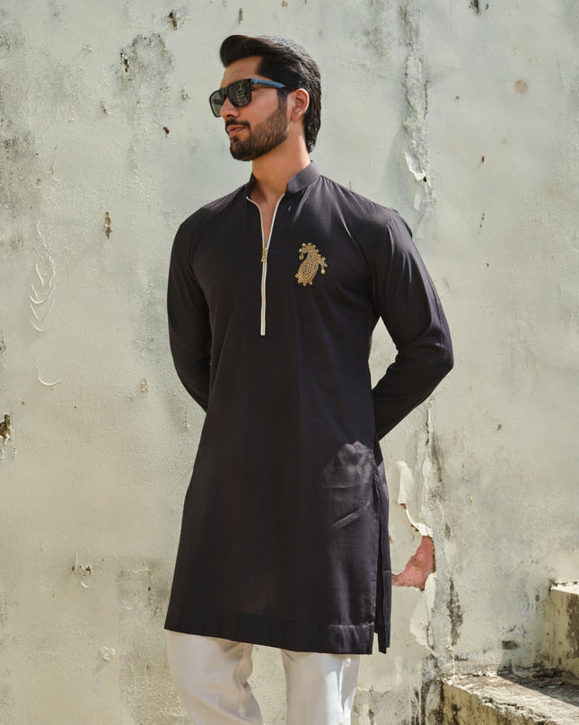 Men’s Keri Motif Kurta – Kacchi Keri (Handcrafted, 10 Colors) | Khadidhaga