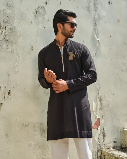 Men’s Keri Motif Kurta – Kacchi Keri (Handcrafted, 10 Colors) | Khadidhaga