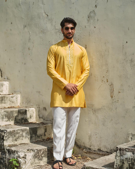 Men's Mirror Work Kurta - Aaina Handcrafted Wedding Kurta | 10 Colors | Khadidhaga