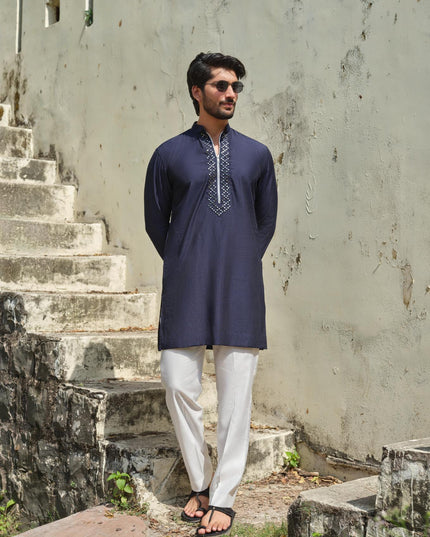 Men's Mirror Work Kurta - Aaina Handcrafted Wedding Kurta | 10 Colors | Khadidhaga