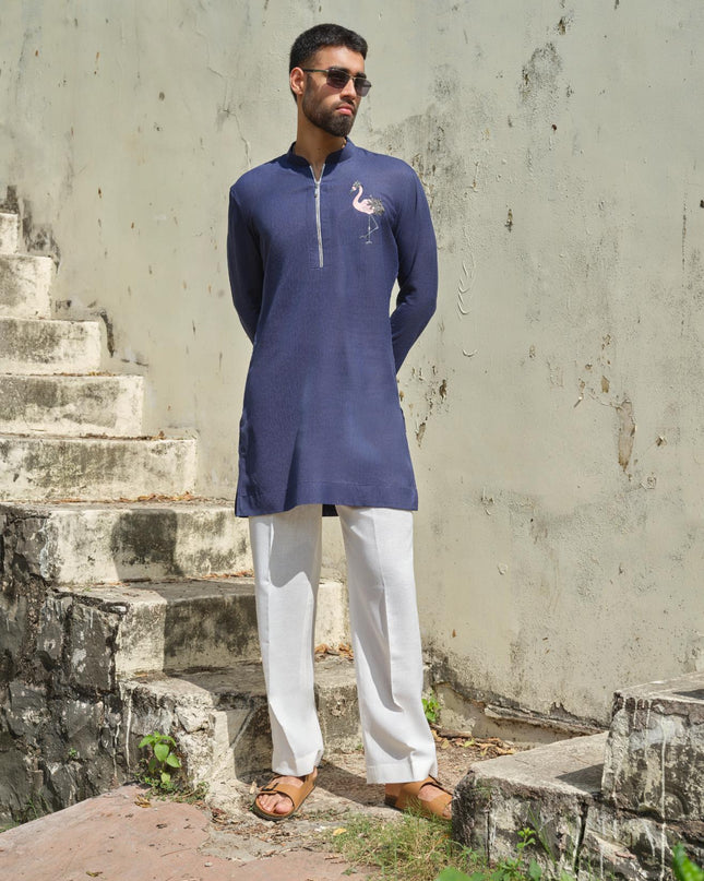 Raj Hans - Hand Painted Motif Kurta