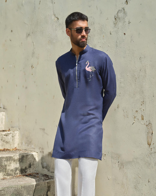 Raj Hans - Hand Painted Motif Kurta