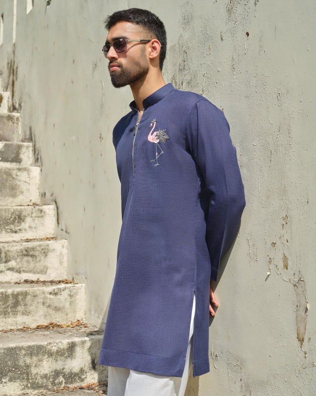 Raj Hans - Hand Painted Motif Kurta