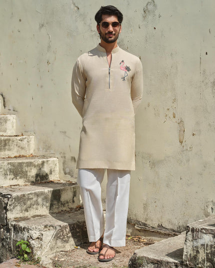 Raj Hans - Hand Painted Motif Kurta