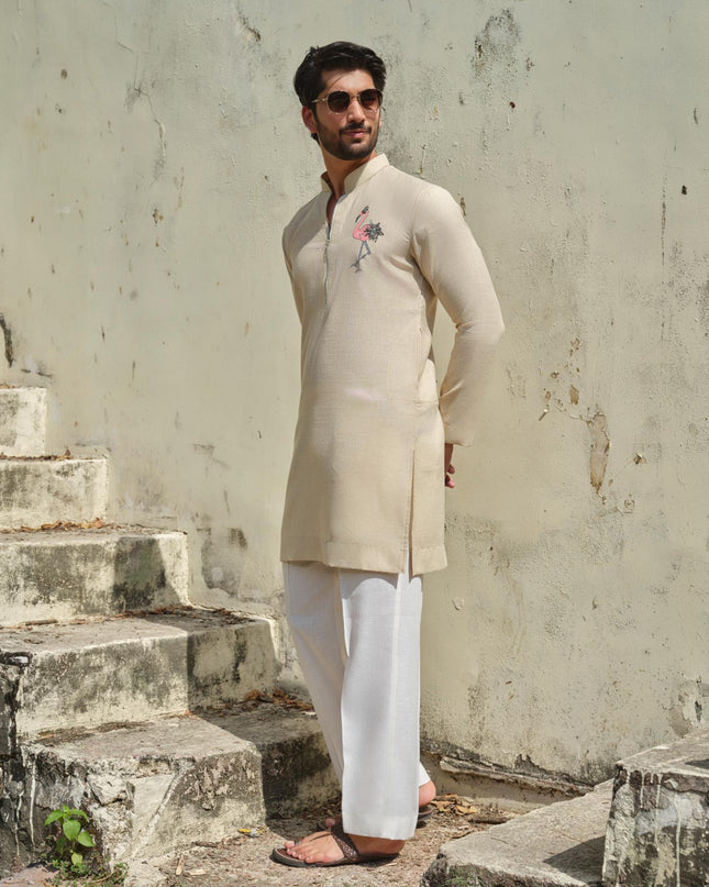 Raj Hans - Hand Painted Motif Kurta