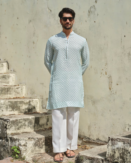 Checkmate - Checkered Kurta For Men