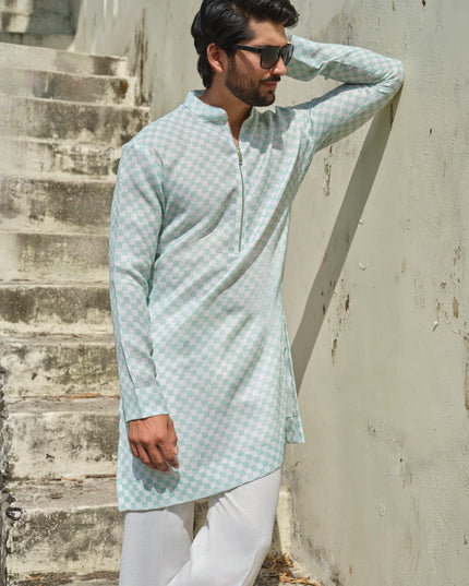Checkmate - Checkered Kurta For Men