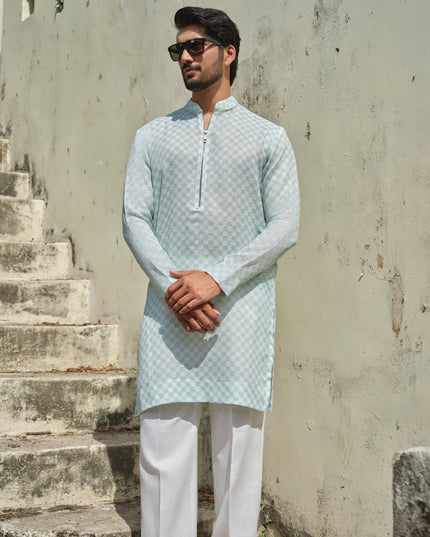 Checkmate - Checkered Kurta For Men