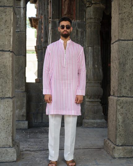Rangmoh - Khadi Stripped Kurta