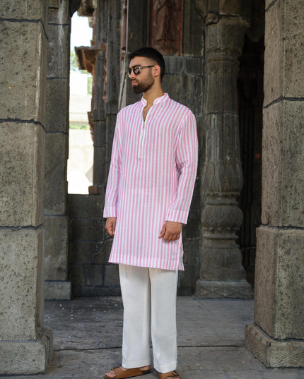 Rangmoh - Khadi Stripped Kurta