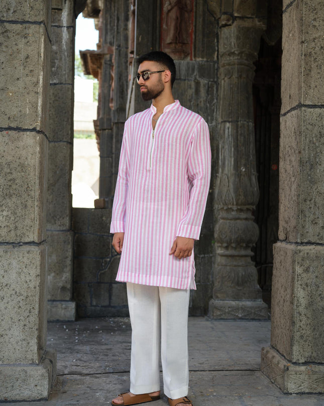 Rangmoh - Khadi Stripped Kurta