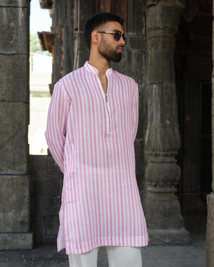 Rangmoh - Khadi Stripped Kurta