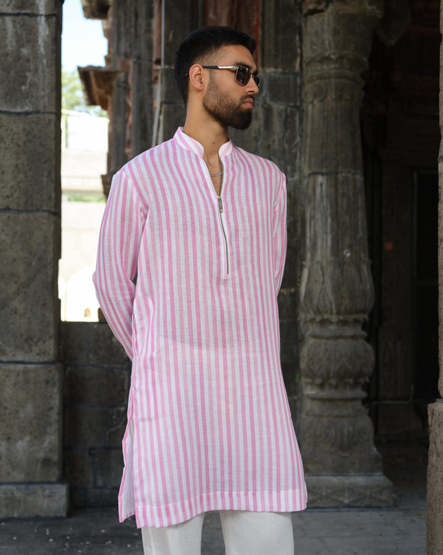 Rangmoh - Khadi Stripped Kurta