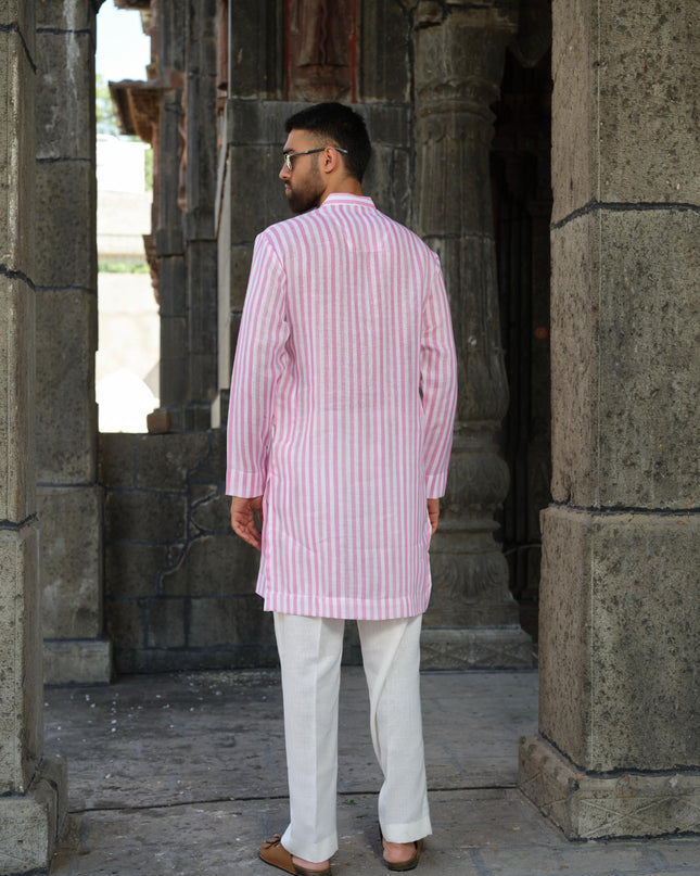 Rangmoh - Khadi Stripped Kurta