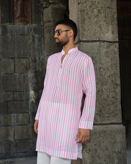 Rangmoh - Khadi Stripped Kurta