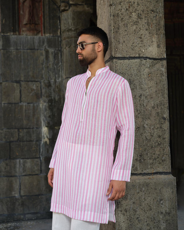 Rangmoh - Khadi Stripped Kurta