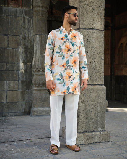 Desi Bloom - Printed Kurta For Men