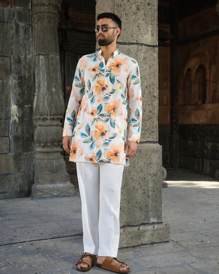 Desi Bloom - Printed Kurta For Men