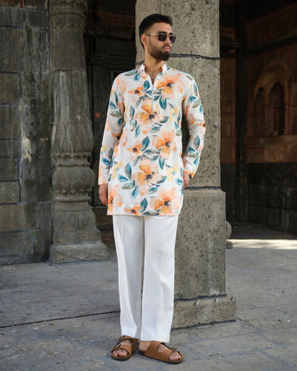 Desi Bloom - Printed Kurta For Men