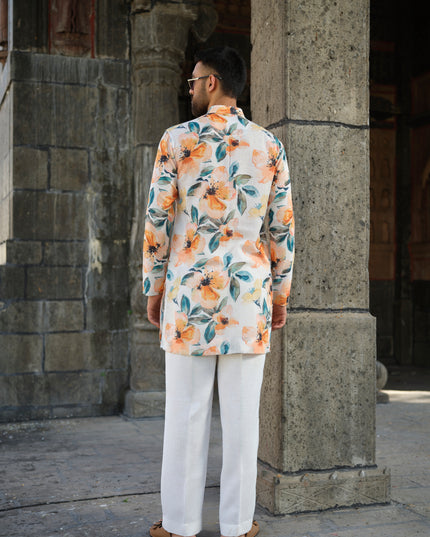 Desi Bloom - Printed Kurta For Men