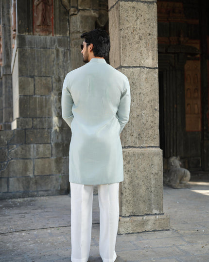 Men’s Butterfly Motif Kurta – FlyDesi (Hand-Embroidered, 10 Colors)