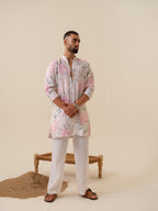 Raees Vibes — Men's Floral Printed Kurta | Khadi Linen Ethnic Wear | Khadidhaga