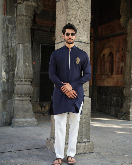 Men’s Keri Motif Kurta – Kacchi Keri (Handcrafted, 10 Colors) | Khadidhaga