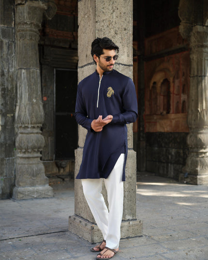 Men’s Keri Motif Kurta – Kacchi Keri (Handcrafted, 10 Colors) | Khadidhaga