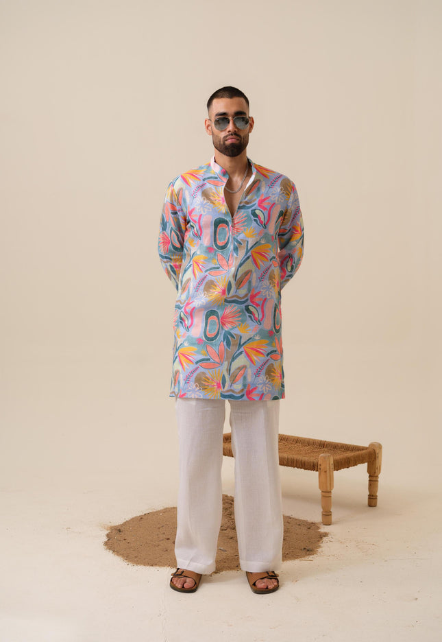 Printed Patiala Multicolored Kurta