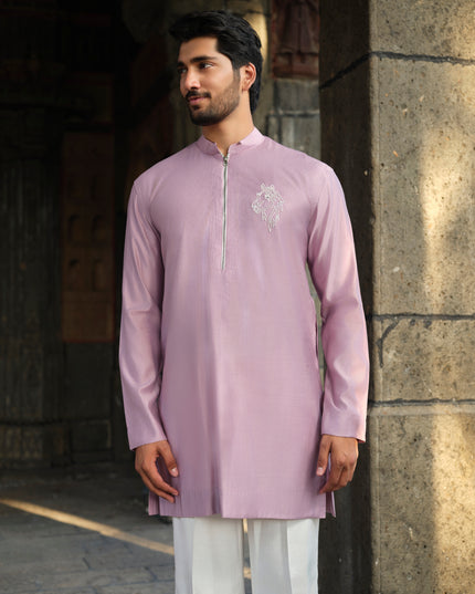 Men's Handcrafted Horse Motif Kurta - Ashva | Khadidhaga