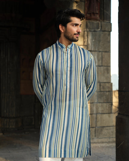 NeelDhaga - Khadi Stripped Kurta