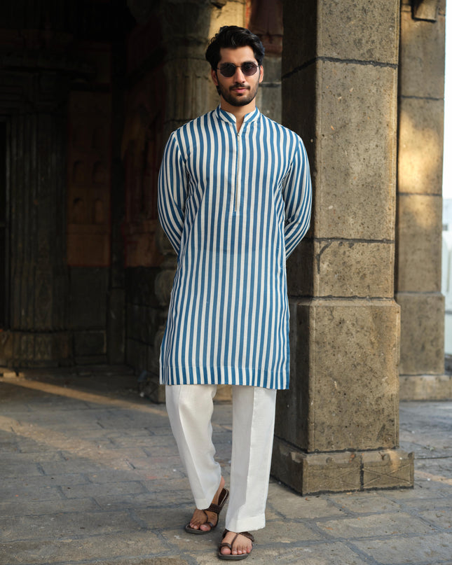 IndieSutra - Khadi Stripped Kurta