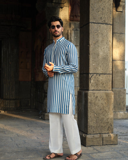 IndieSutra - Khadi Stripped Kurta