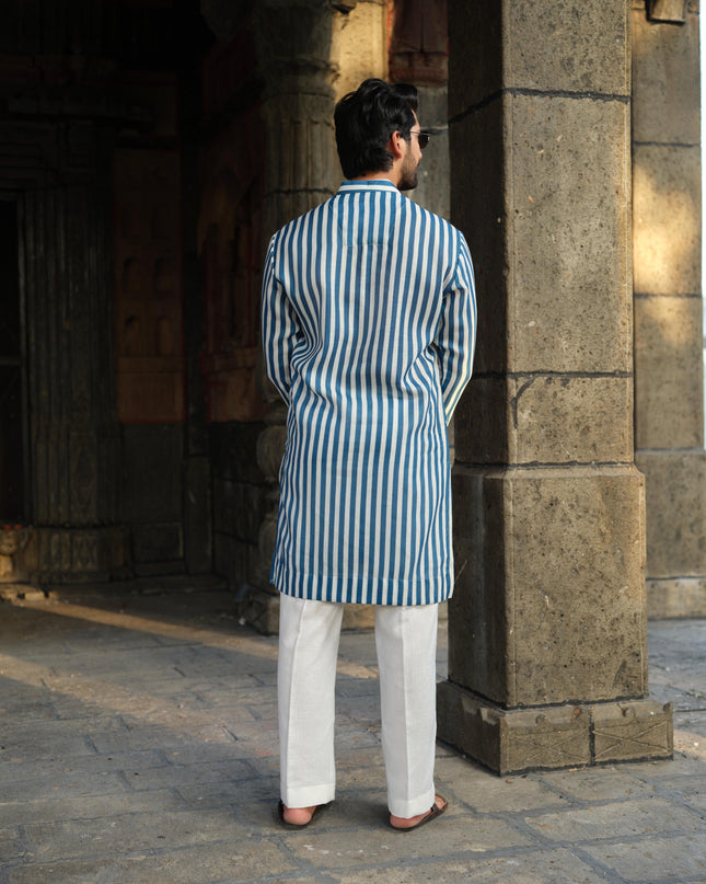 IndieSutra - Khadi Stripped Kurta