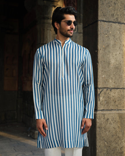 IndieSutra - Khadi Stripped Kurta